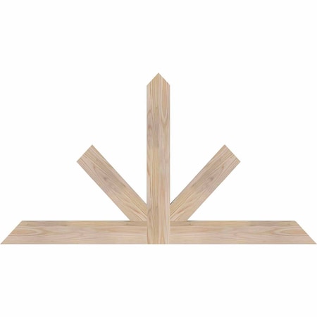 Ekena Millwork Saratoga Smooth Timber Gable Bracket, Douglas Fir, 48"W x 26"H x 1 1/2"D x 3 1/2"F, 13/12 Pitch GBW048X26X0204SAR00SDF